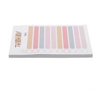 Yuanpgky 50-Sheet Multicolor Lined Sticky Notes Memo Pad - Portable To-Do List Notepad with High-Gloss Finish, 10 x 15 cm, Reusable for Daily Planning, Office