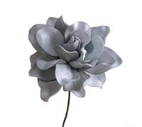 Yuanpgky 5Pcs Lifelike Artificial Gardenia Bouquet EVA, Flexible Stems For Living Room, Bedroom, Wedding Centrepieces And Year-Round Home Decoration(Gray)