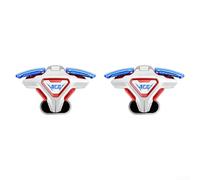 Yuanpgky 6 Finger Mobile Gaming Triggers for Smartphones | Mechanical Alloy Shoulder Buttons with Anti-Touch Groove | Fast For Response Game Controller for FPS For PUBG COD | White