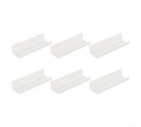 Yuanpgky 6 Pack Clear Acrylic Vinyl Record Shelf Wall Mount, 4 Inch Floating Album Holder for LP Records Display with Screws and Anchors