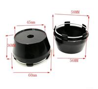 Yuanpgky 60mm Carbon Fiber Car Wheel Hub Center Cap Set of 4 Compatible with for Car Rims and Wheels with ABS Plastic and Aluminum Construction(Black)