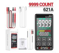 Yuanpgky 621A Rechargeable Multimeter with 9999 Counts, Touchscreen VA Reverse Color Display, NCV Voltage Detection & Flashlight, USB-C Charged Lithium Battery(black)