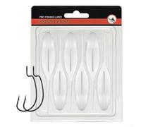 Yuanpgky 6pcs 10cm 100g Swimbait Long Tailed Tadpole Soft Lure for Fishing, Sinking Wobbler with Realistic Movement, Compatible with Multiple Rods, TPE+Metal Material(White)