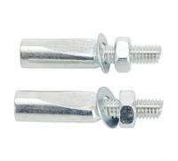 Yuanpgky 9.5mm Short Steel Crank Wedge Kit with Nuts and Washers for Bicycle Bottom Bracket Fixing, 2-Piece Set