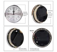 Yuanpgky 90mm Quartz Clock Insert with Arabic Numerals, Gold or Silvery Trim, Clear Lens, Movement for DIY Clock Making, Repair & Replacement - Fits 90mm Dial(Silver)