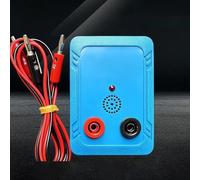Yuanpgky 9V Buzzer Tester for Continuity Testing - White ABS Wire and PCB Cable Switch Tester with Audible 100dB Alarm and Indicator Light, Compatible with Red Black(B)
