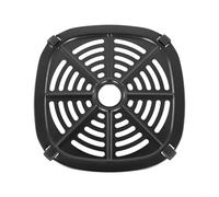 Yuanpgky Air Fryer Grill Pan Tray with Rubber Bumper, Stainless Steel Crisper Plate for Compact Air Fryers and Ovens, 17.5 x 17.5 cm, Dishwasher(20.8×20.8cm)