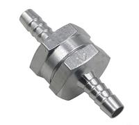 Yuanpgky Aluminium Inline One Way Non Return Check Valve, For Fuel Water Oil Lines 6Mm 8Mm 10Mm 12Mm, For Boats Cars Motorcycles Garden Equipment(6mm)