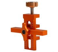 Yuanpgky Aluminum Alloy Cabinet Door Installation Jig with Stainless Steel Holes, 2-in-1 Lift and Punch Tool for Adjustable Positioning, Double Row Scale, 10mm Rebound(D)