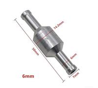 Yuanpgky Aluminum Alloy Check Valve for Diesel Fuel Systems, 6/8/10/12mm Non-Return Way Valve with NBR Rubber Seal, 0.2-6 Bar Working Pressure, 50mm(6mm)