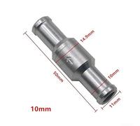 Yuanpgky Aluminum Alloy Check Valve for Diesel Fuel Systems, 6/8/10/12mm Non-Return Way Valve with NBR Rubber Seal, 0.2-6 Bar Working Pressure, 50mm(10mm)