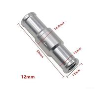 Yuanpgky Aluminum Alloy Check Valve for Diesel Fuel Systems, 6/8/10/12mm Non-Return Way Valve with NBR Rubber Seal, 0.2-6 Bar Working Pressure, 50mm(12mm)