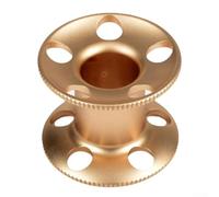 Yuanpgky Aluminum Alloy Diving Reel for Scuba and Snorkeling - Lightweight Hollow Design with Curved Handle, 60x50mm, 55g - Compatible with Various Dive Gear(Gold)