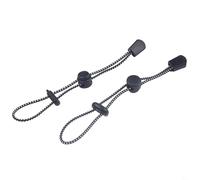 Yuanpgky Backpack Walking Pole Holder for Hiking and Trekking, Adjustable Elastic Rope with Plastic Buckle, 2-Pack, 19 cm, Black, Compatible with Trekking Poles, Canes,