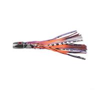 Yuanpgky Big Game For Deep Sea Fishing Lure | 8 Inch Trolling Bait for Saltwater Boat Fishing | 3D Eyes Copper Jig Head with Multi-Bright Silicone Skirt, Glow-in-the-Dark(C5 20.5cm/8inch/76g)