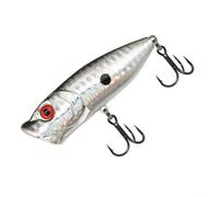 Yuanpgky Big Popper Topwater Fishing Lure 7cm 12g Wobbler Bait with Realistic 3D Eyes and Lifelike Swimming Action for Freshwater and Saltwater Predators(For A2# black back black dot)