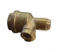 Yuanpgky Brass 3-Port Air Compressor Check Valve with 16mm/14mm/7mm Male Thread Connector - 90° Angle Pneumatic Fitting for Compressor Tank and Piston