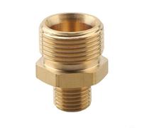 Yuanpgky Brass High Pressure Washer Adapter with 22mm External and 15mm Internal Thread to 1/4 Inch Joint for Home Use, Compatible with Washing Machine Water Pipe