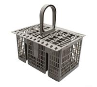 Yuanpgky C00257140 Plastic Cutlery Basket with Detachable Round Handle in Grey Compatible with For Bauknecht, For Indesit, For Hotpoint and For Ignis Dishwasher Models WFE 2B19 UK, WFC