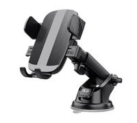 Yuanpgky Car Phone Mount with Long Cup Sucker Holder and 360 Degree Rotation for Secure Mobile Support While Driving, Black
