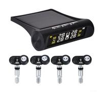 Yuanpgky Car Solar Wireless TPMS with Built-in Sensors | Tire Pressure System for All Vehicle Models | Digital Display, 1.1-6.8 Bar Range, IP67 Waterproof |