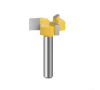 Yuanpgky Carbide Tipped 1/4 Inch Shank Surfacing Router Bit for Wood, MDF, Plywood - 1 in Cut Diameter, 1/4 in Cut Length - 2 Pack Compatible with For CNC Spoilboard(Yellow)