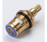 Yuanpgky Ceramic Disc Tap Valve Cartridge Replacement with 20 Teeth and G1/2 Thread for Quarter Turn Faucets in Kitchen and Bathroom Sinks(Blue Opens Smoothly)
