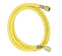 Yuanpgky Charging Hose 1.5M with 1/4 SAE Thread, 800 PSI Working Pressure, 4000 PSI Burst, Yellow Rubber Refrigeration Hose for AC for HVAC Gauges Compatible with Standard
