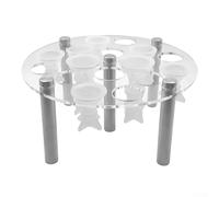 Yuanpgky Chess Molds Holder for DIY Casting Chess Pieces, Acrylic with Metal, 16 Holes Storage, 5-Leg Stable Structure, No Tools Assembly, Compatible with Standard Size(With Molds)