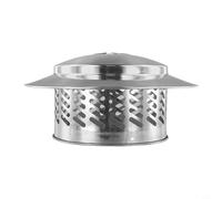 Yuanpgky Chimney Rain Cover Stainless Steel Flue Cap Stainles Steel Chimney Cap Exterior Wall Fresh Air Outlet Roof Pipe Exhaust Hood(160mm(6inch))