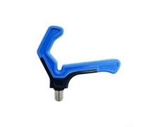 Yuanpgky Coarse Feeder, L-Shaped Carp Fishing Rod Holder Head with 3/8" Thread, ABS+TPE Material, for Rod Rest Brackets, 1 Pack(blue)
