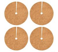 Yuanpgky Coconut Shell Mulch Mats,Natural Fiber Coconut Shell Mulch Mats 4 Pieces To Enhance Your Garden By Retaining Moisture And(25cm)