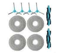 Yuanpgky Complete Mop Cloth, Main Brush and Side Brush Set, Compatible with for Cecotec-Conga 20090 ProAI Robotic Vacuum, Sturdy Microfiber and Plastic Parts