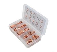 Yuanpgky Diesel Injector Copper Washers Seal Sealing Rings Kit Ports Assortment, For Sump, Water, Fuel, Hydraulic Fittings, For Car, Marine, Generator
