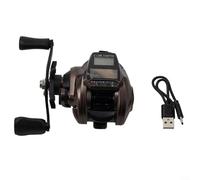 Yuanpgky Digital Baitcasting Reel with Line Counter, 6.3:1 Gear Ratio, Rechargeable USB, Magnetic Brake, 5+1 Stainless Steel Bearings, for Rafting Fishing, L1/L2 Spool