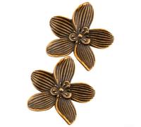 Yuanpgky Distinctive Flower Leaf Drawers Knobs, Stylish Vintage Cabinet Pulls, Leaf Design Furniture Hardware, Kitchen Cupboard Knobs Antique Bronze, Gold (Bronze-2)