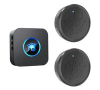 Yuanpgky Dog Door Bell Wireless for Potty Training with Adjustable Volume and 55 Ringtones, For Easy Installation for Puppies and Dogs to Signal Going Outside(1 Receiver+ 2 Button)