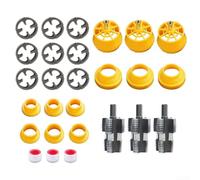 Yuanpgky Electric Hole Opener and Water Pipe Die Kit, 4 & 6 Point PVC Pipe Threader for Hand Electric Drills, For Lasting Plastic and Metal Construction, Double-Ended