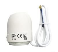 Yuanpgky Electrothermal Actuator for Floor Heating Water Separator, 230V 2W Electric Heating Actuator with IP54 Protection, White Normally Open/Closed Valve for Central(Normally Open)