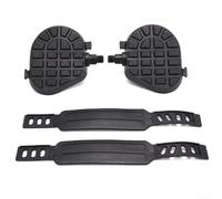 Yuanpgky Exercise For Bike Pedals with Straps for Spin and Stationary Indoor Bikes, 9/16" or 1/2" Spindle Compatible, Non-Slip Texture with Adjustable Rubber Straps,(B)