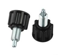 Yuanpgky Exercise For Bike Spring Knob Pull Pin 16mm Thread 37mm Bolt Gym Accessory for Home and Commercial Fitness Equipment, Black, 2-Pack