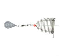 Yuanpgky Feeder Fishing Rig Set with Sinking Bait Cage, 30g Metal and PE Line Terminal Tackle for Carp Fishing, Black