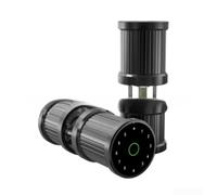 Yuanpgky Fingerprint Door Lock for Keyless Entry, Password & App Control, Semiconductor Sensor, USB Rechargeable, Anti-Peeking Display, Aluminum Build,(Black)