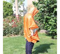 Yuanpgky First Aid Raincoat for Outdoor Camping and Hiking, Heavy-Duty Waterproof Windproof Coat with Reflective Strip, Portable PE Aluminum Film Survival