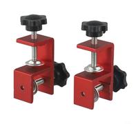 Yuanpgky Fixed Clamp for Woodworking | Adjustable 0-25mm Wardrobe Closing Jig | Aluminum Alloy Fixing Clip with Diagonal Opening Design | Red(2PCS)