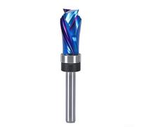 Yuanpgky Flush Trim Trim Router Bit with 1/4 Inch Shank, Solid Carbide Spiral Up Down Cut End Milling Cutter for MDF, Plywood, Laminate and Particle Board(single Bearing)