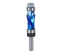 Yuanpgky Flush Trim Trim Router Bit with 1/4 Inch Shank, Solid Carbide Spiral Up Down Cut End Milling Cutter for MDF, Plywood, Laminate and Particle Board(double Bearing)