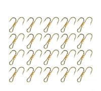 Yuanpgky Fly Tying Materials - High Carbon Steel Double Hook for Pike, Barbed Crank Hook with Large Eye, 20pcs per Lot, Compatible with Worm Lures(8#)