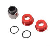 Yuanpgky For Bike Rear Shock Bushing with Needle Roller Bearing for, For FOX, and Compatibility - Aluminum Alloy Frame Mount Sleeve in Silver and Red (Multiple(30mm)