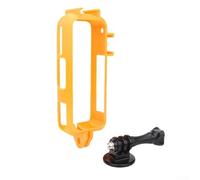 Yuanpgky For Insta360 X4 AIR Extended Cold Shoe Mount Frame With Adapter, Enables Vertical And Horizontal With Dual Cold Shoe Slots For Accessories(Vertical-Orange)